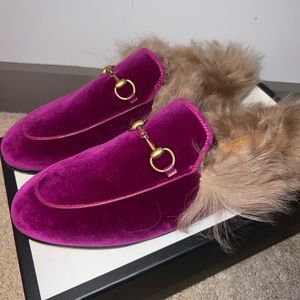 Gucci Princetown Fur Slipper